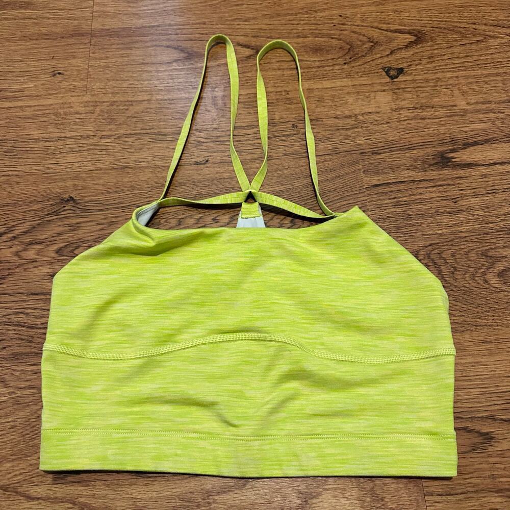 Outdoor Voices Neon Yellow Unpadded Sports Bra Size Medium racerback